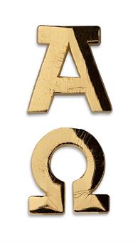 Paschal symbols "A" and "O" 