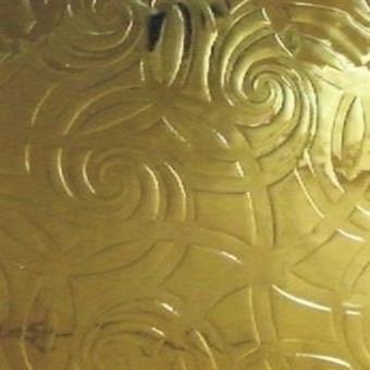 decorative wax sheet, 
gold embossed 