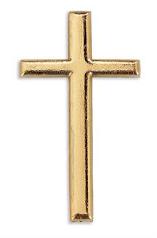 Deco ornament "cross", gold 