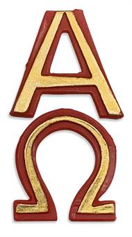 Paschal symbols "A" and "O" 