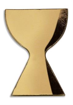 Deco ornament "chalice", height: approx. 2,5 cm, gold-coloured 